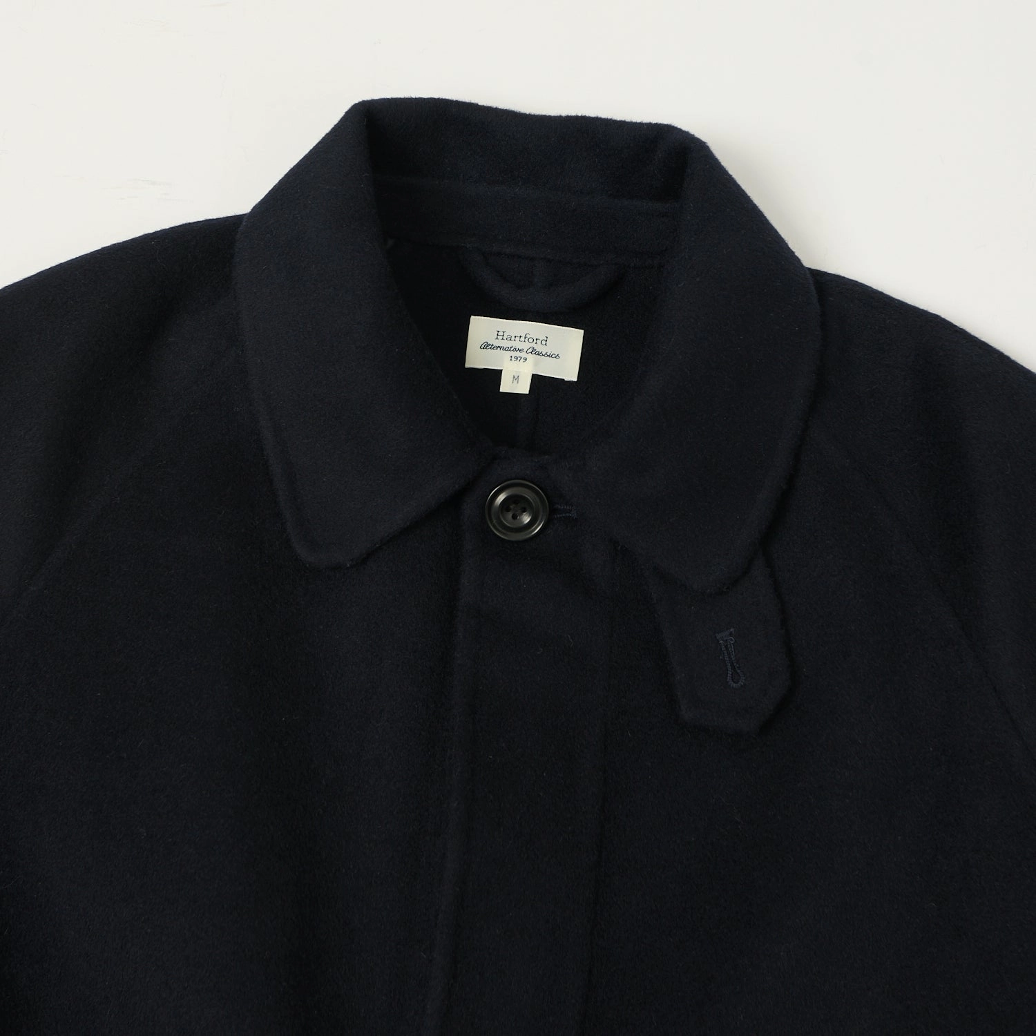 Hartford 'Graig' Wool Balmacaan Coat - Navy