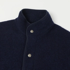 Hartford 'Jason' Knitted Wool Jacket - Navy