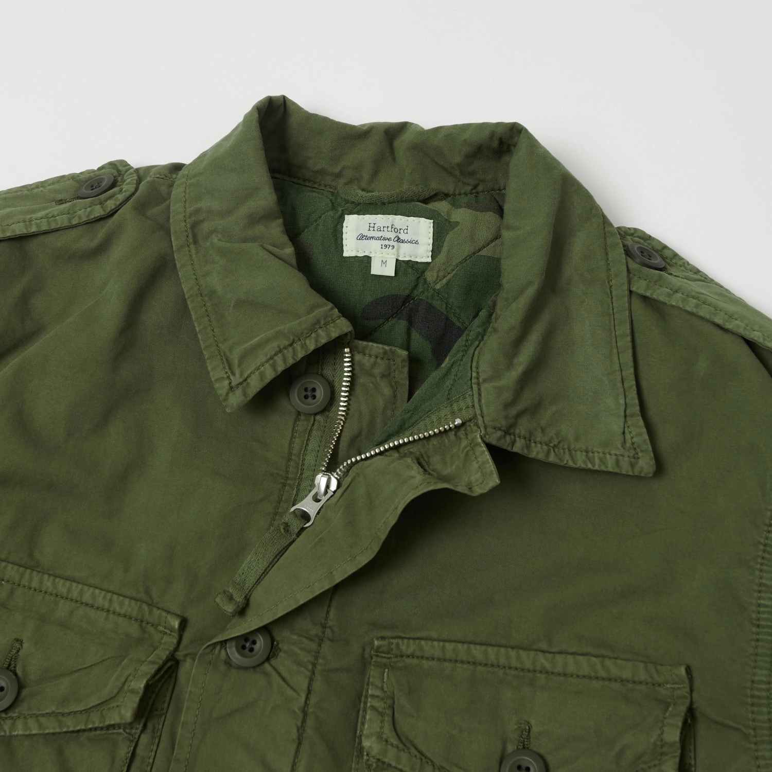 Hartford 'Jonah' Military Workers Jacket - Army Green
