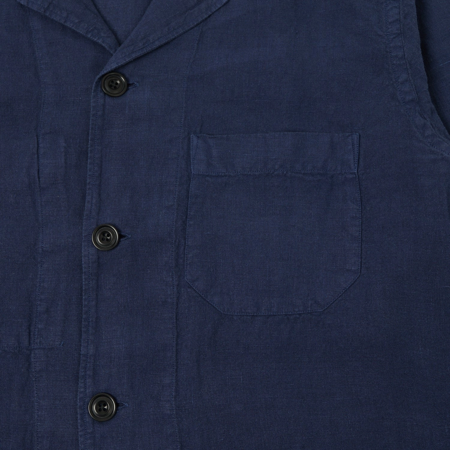 Hartford 'Perry Pat' Linen Work Jacket - Indigo