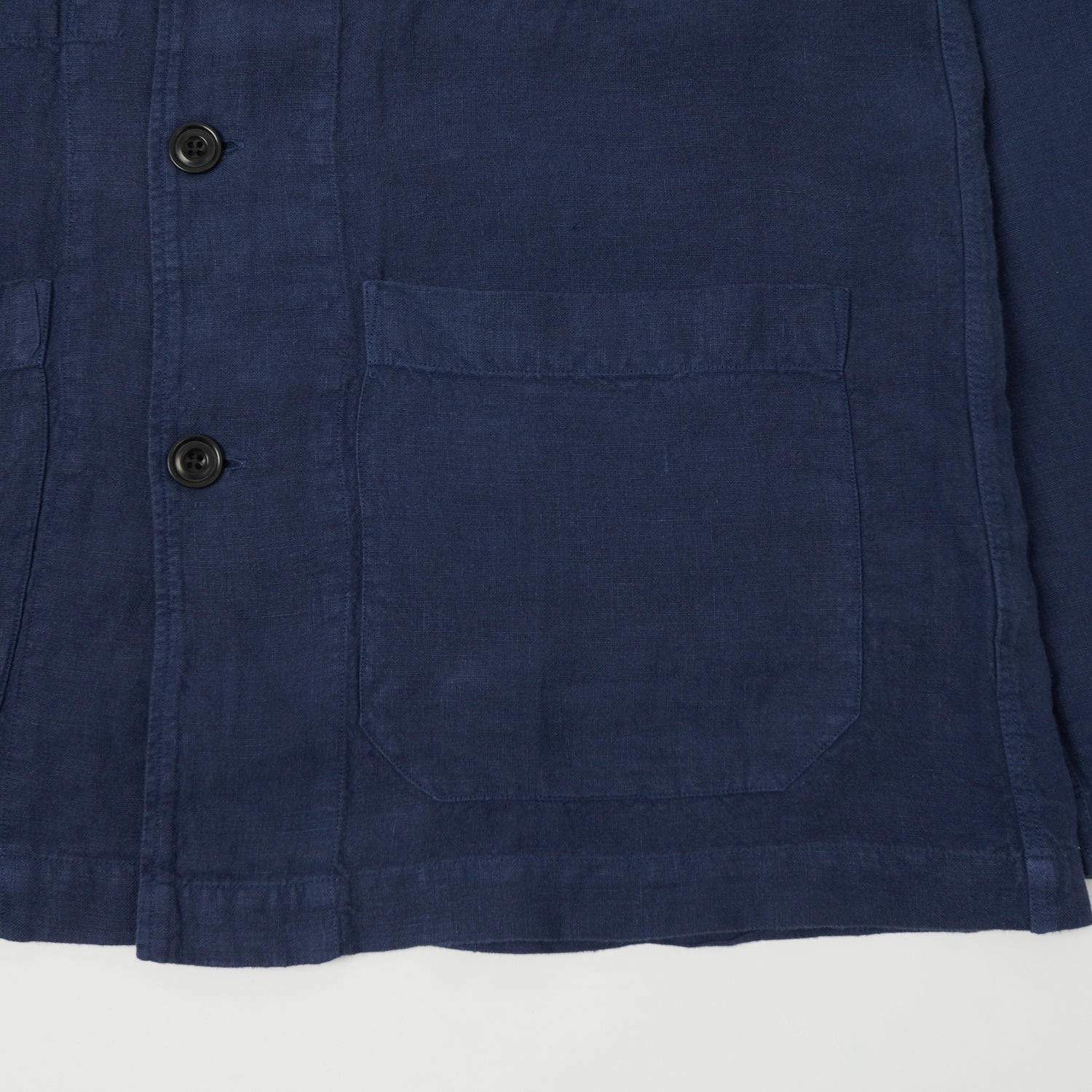 Hartford 'Perry Pat' Linen Work Jacket - Indigo