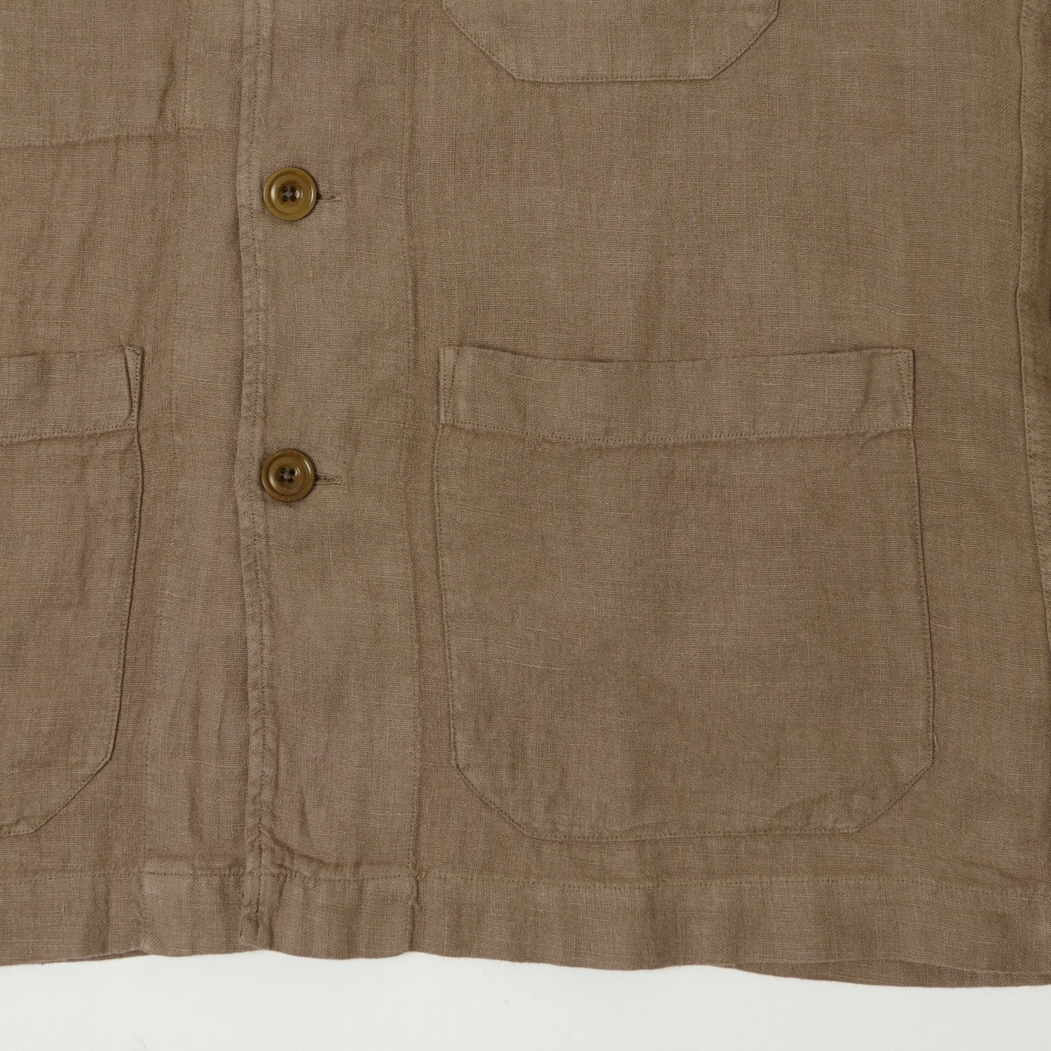 Hartford Linen Chore Jacket  - Cigar