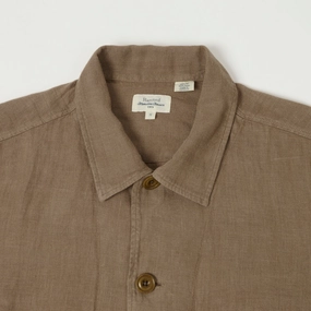 Hartford Linen Chore Jacket  - Cigar Hartford Linen Chore Jacket  - Cigar