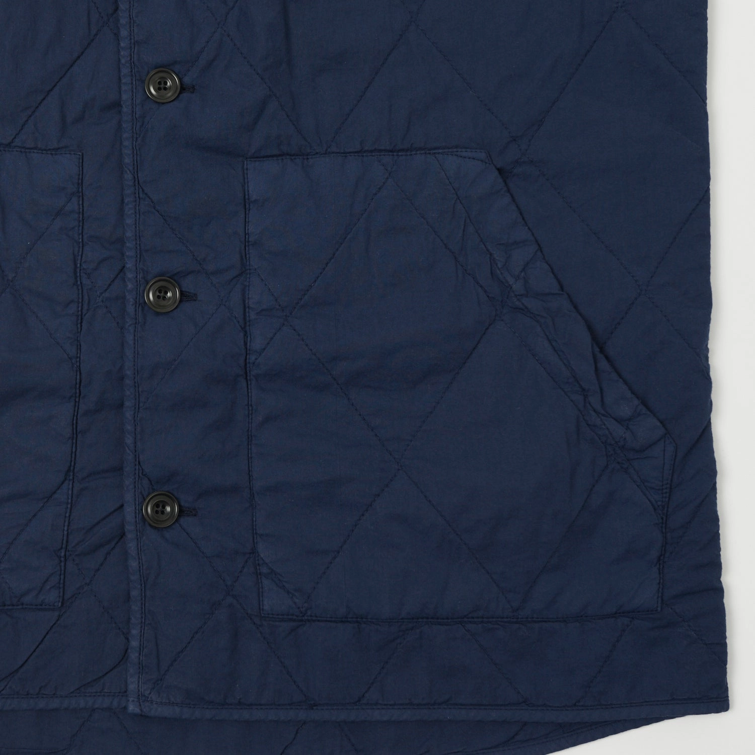 Hartford Quilted Cotton Twill Vest - Deep Blue