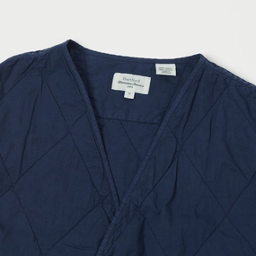 Hartford Quilted Cotton Twill Vest - Deep Blue