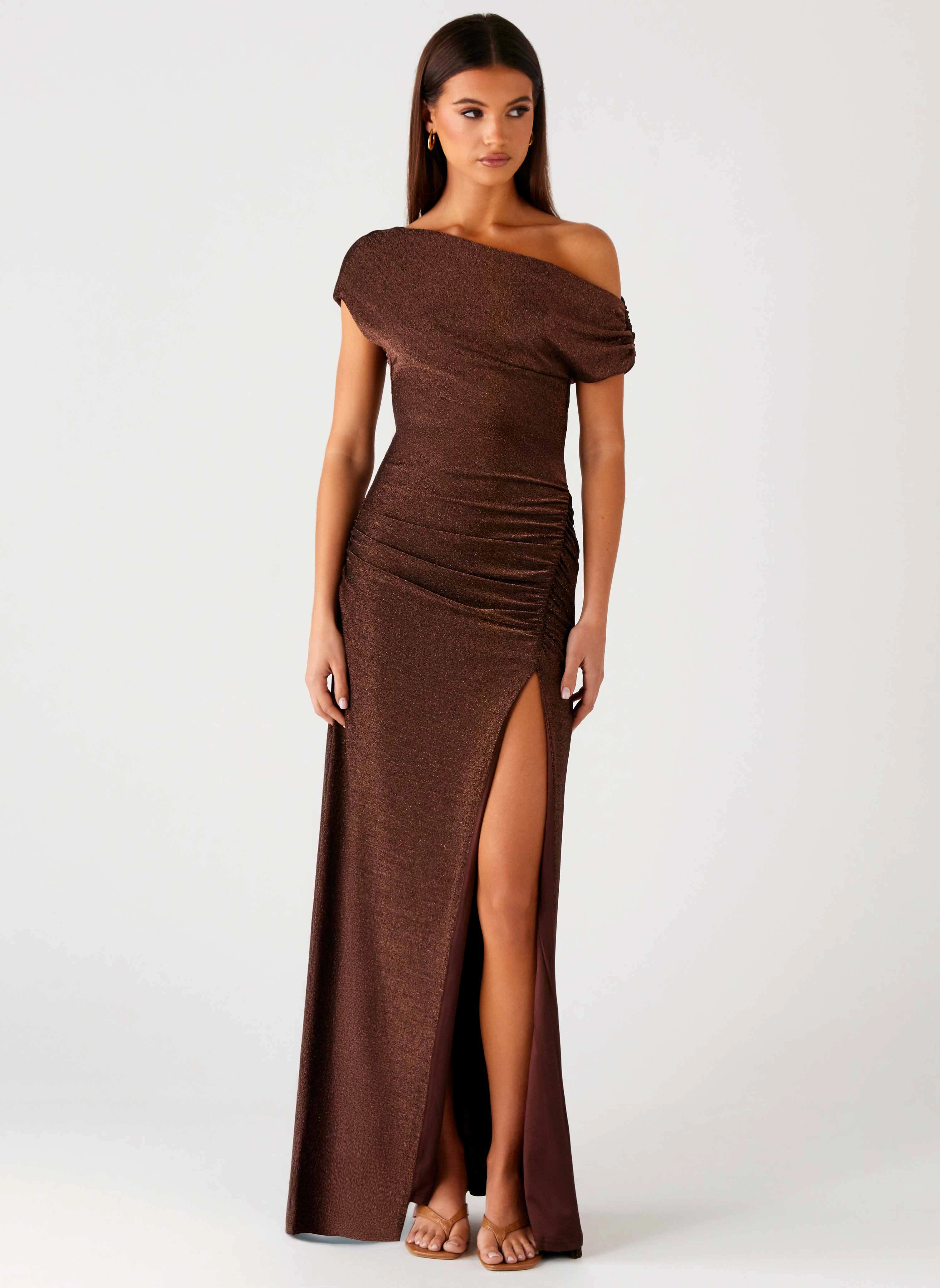 Harvest Moon Maxi Dress - Chocolate Workwear Comfort