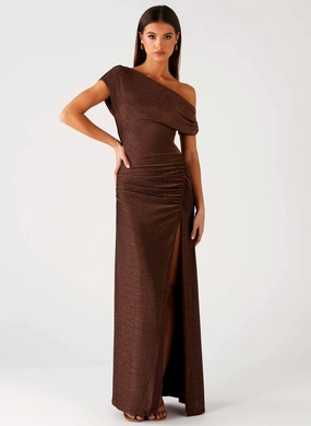 Harvest Moon Maxi Dress - Chocolate Classic Tailoring