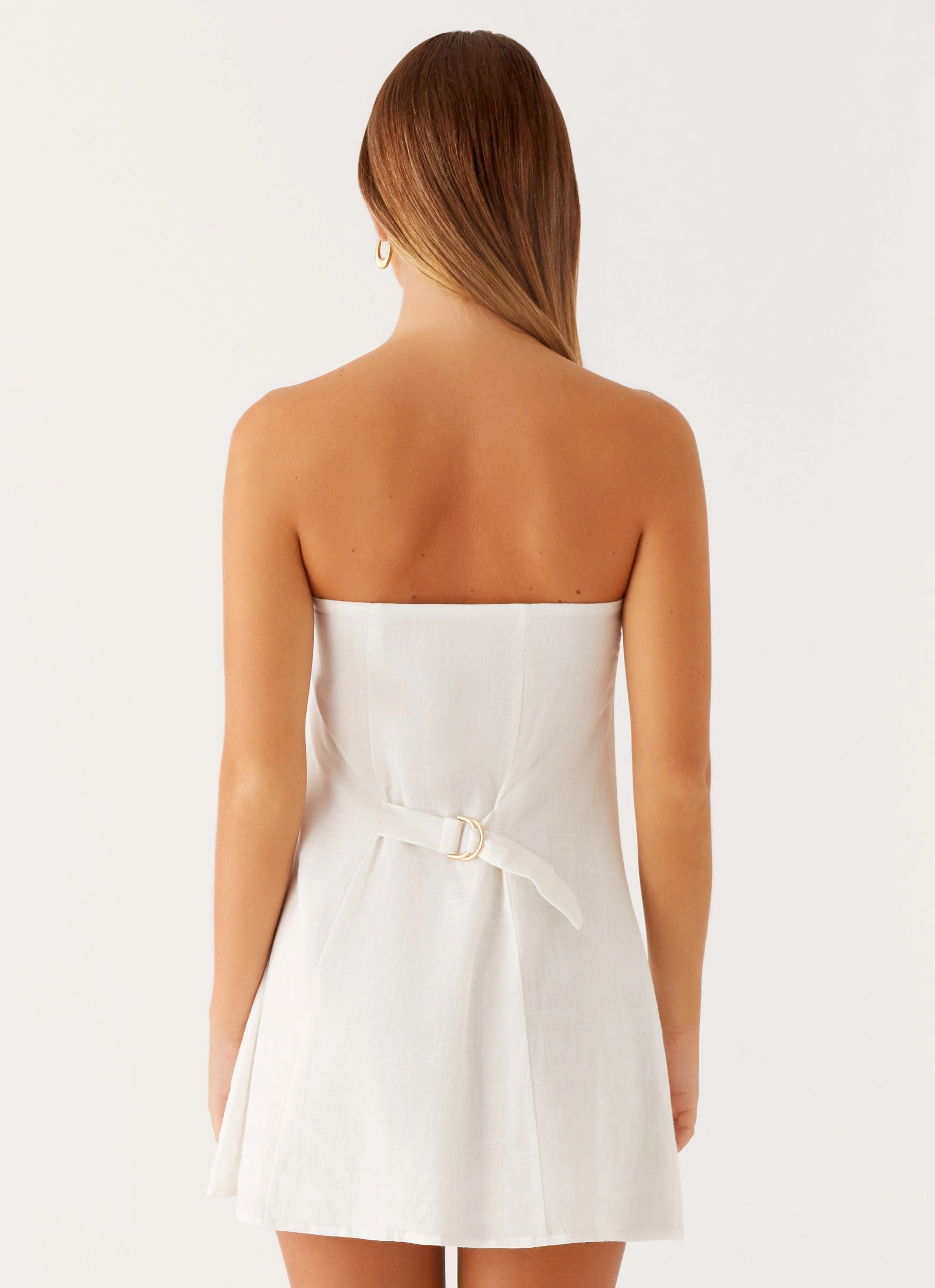 Hazel Mini Dress - White Tailored Piece