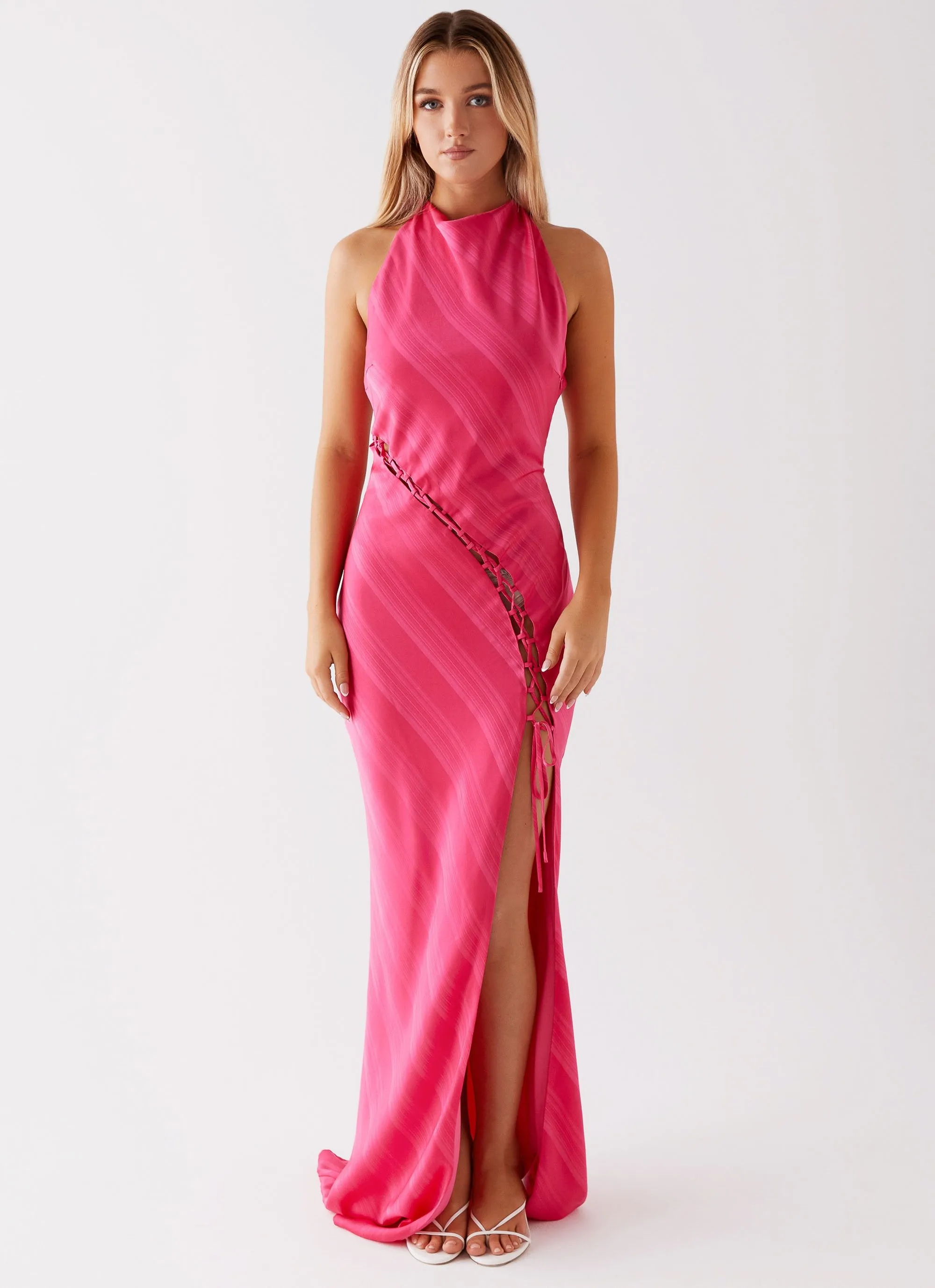 Heartbeat Maxi Dress - Pink Rooftop Bar