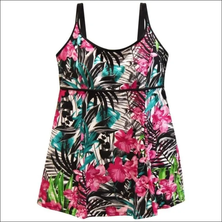 Heat Women’s Plus Size Scoop Swimdress Swimsuit 18W 20W 22W 24W