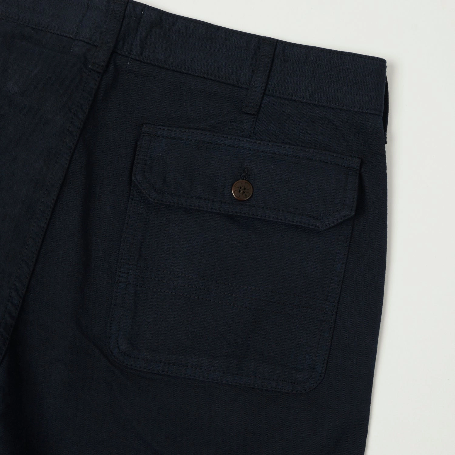 Heimat 'Journey' Herringbone Twill Chinos - Ink