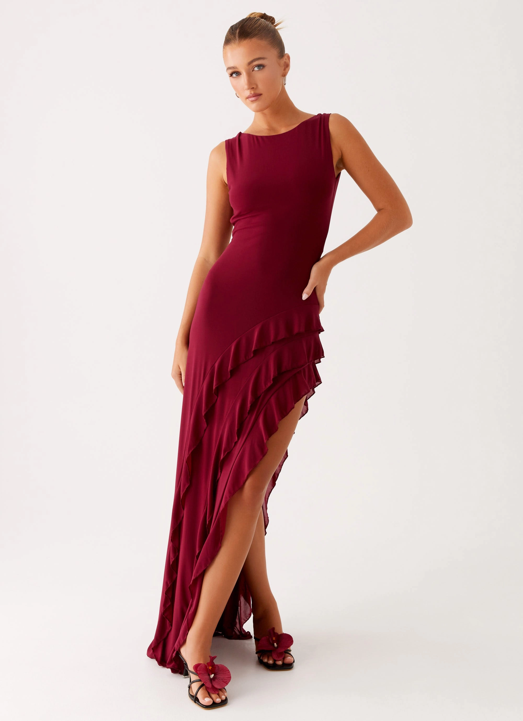 Unlined Look Hendrix Maxi Dress - Raspberry Wine