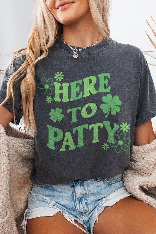 Here To Patty Graphic Tee(final sale) AirflowOptimized Design Asymmetrical hem