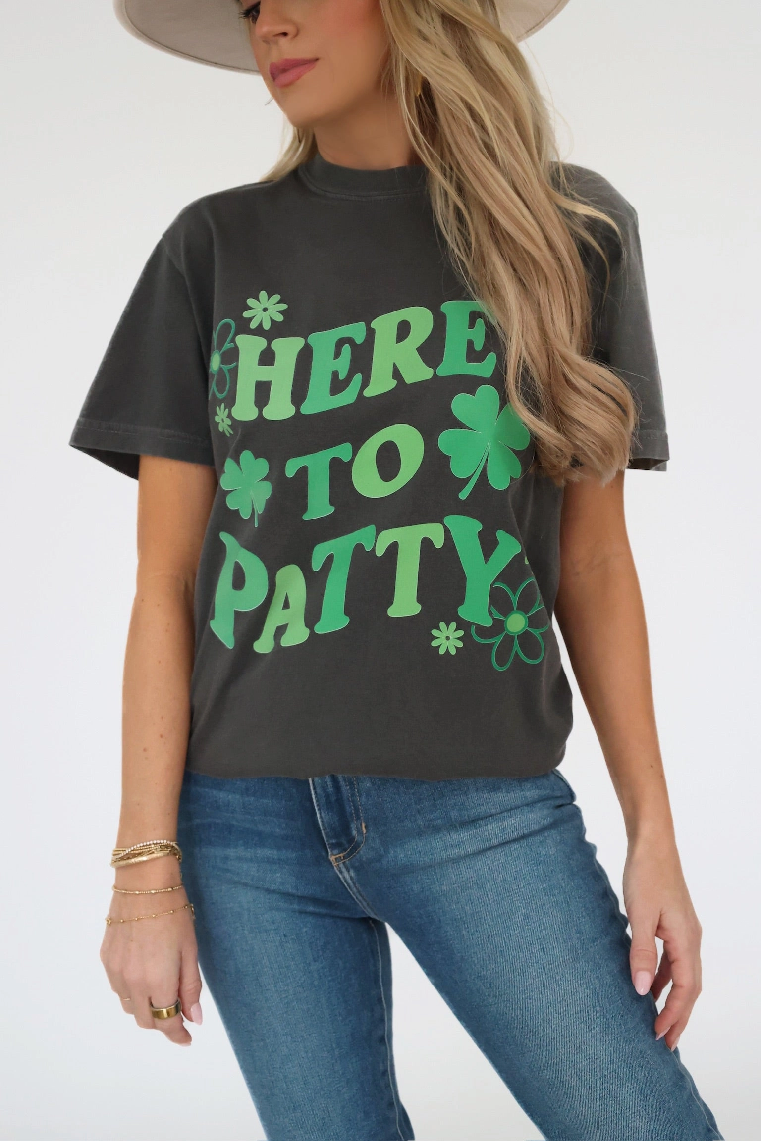 Here To Patty Graphic Tee(final sale) Laser Cut Edges