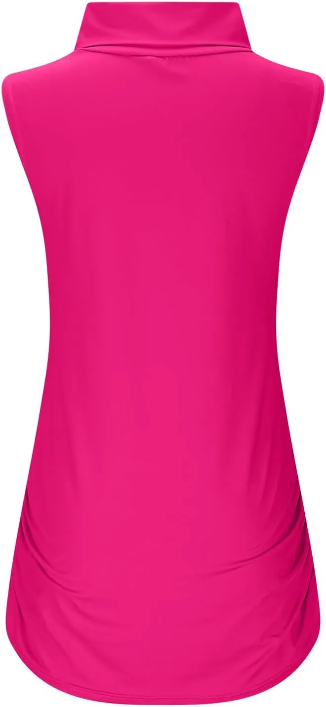 HGps8w Womens Dressy Turtleneck Summer Tank Tops - Sleeveless Business Casual Plus Size Blouse Going Out Tee Shirts