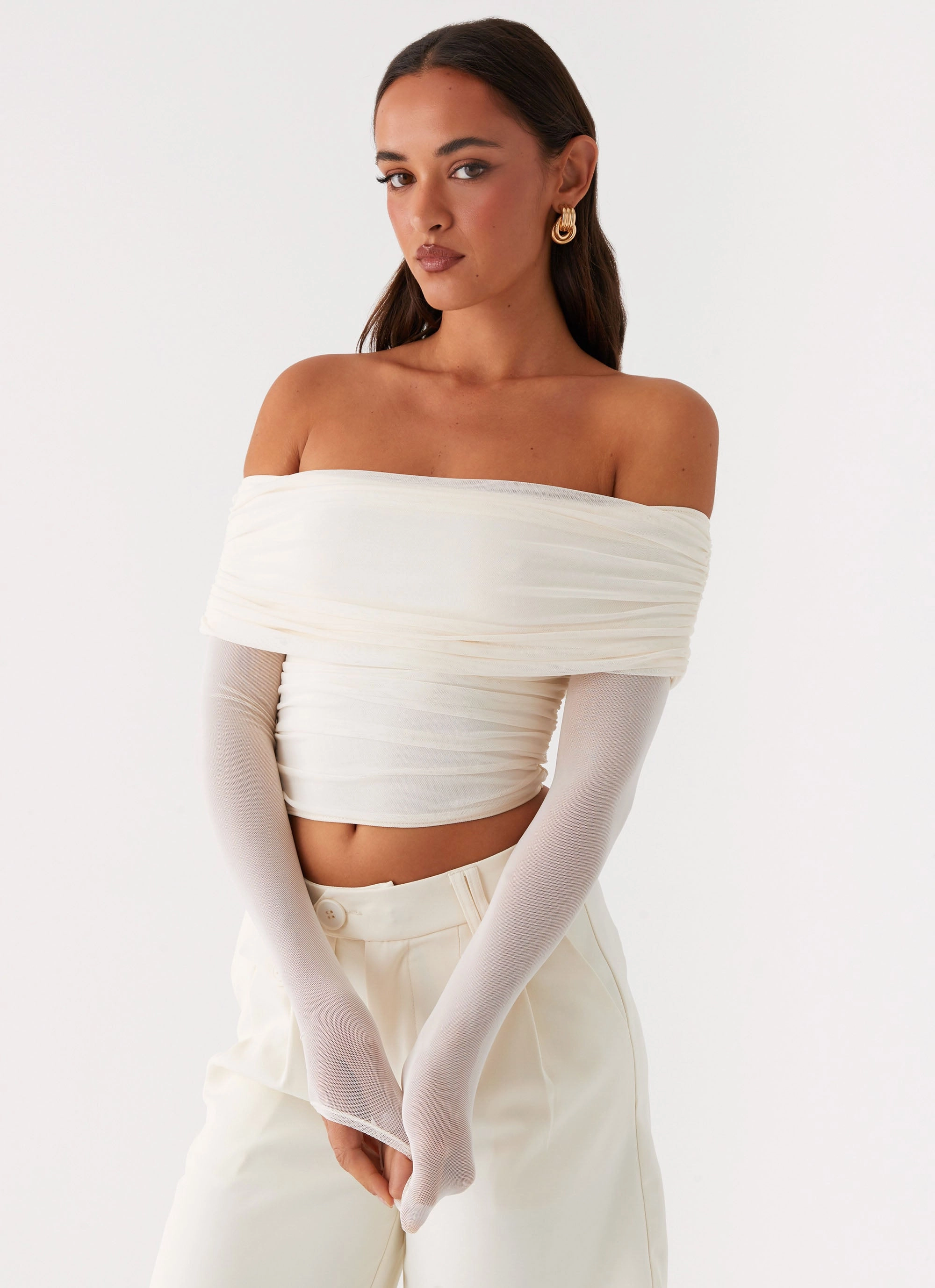 Vivianne Off Shoulder Top - Ivory Convertible Design