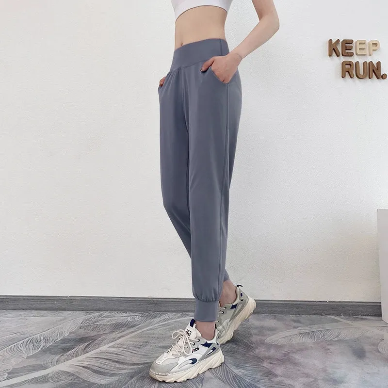 High Waist Ankle-Tied Slim-Fit Professional Running Yoga Sweatpants