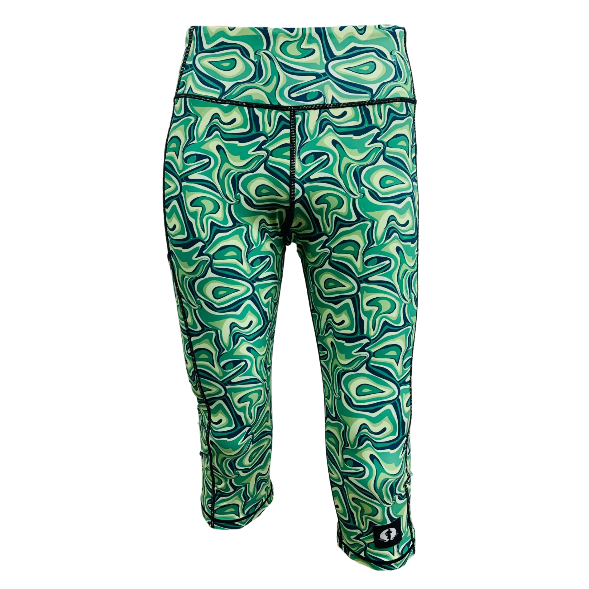 High Waist Funky 3/4 Leggings - Maze Magic
