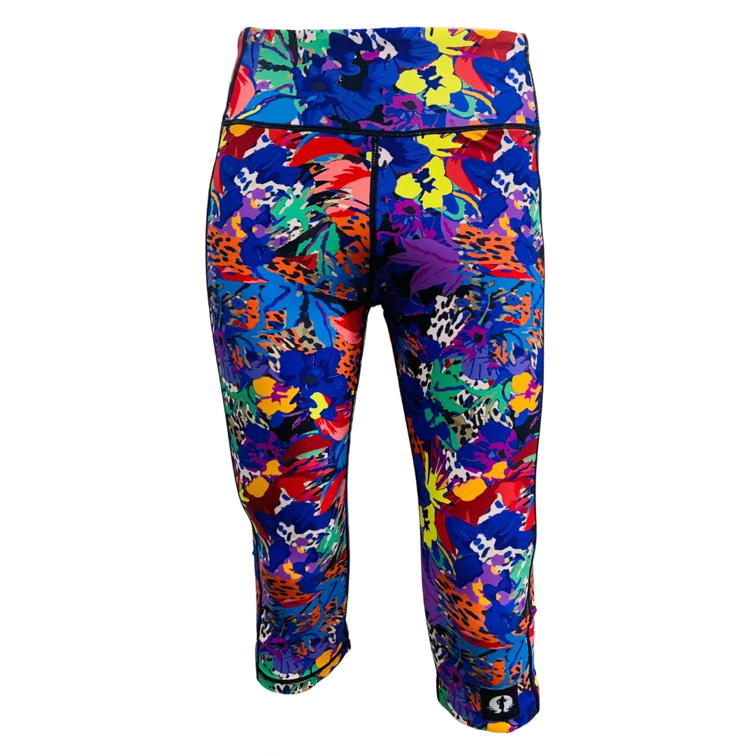 High Waist Funky 3/4 Leggings - Paws & Petals