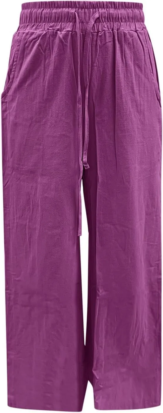 High Waisted Work Pants for Women Capri Pants for Women Capris with Pockets Women's Capri Pocket Sweatpants