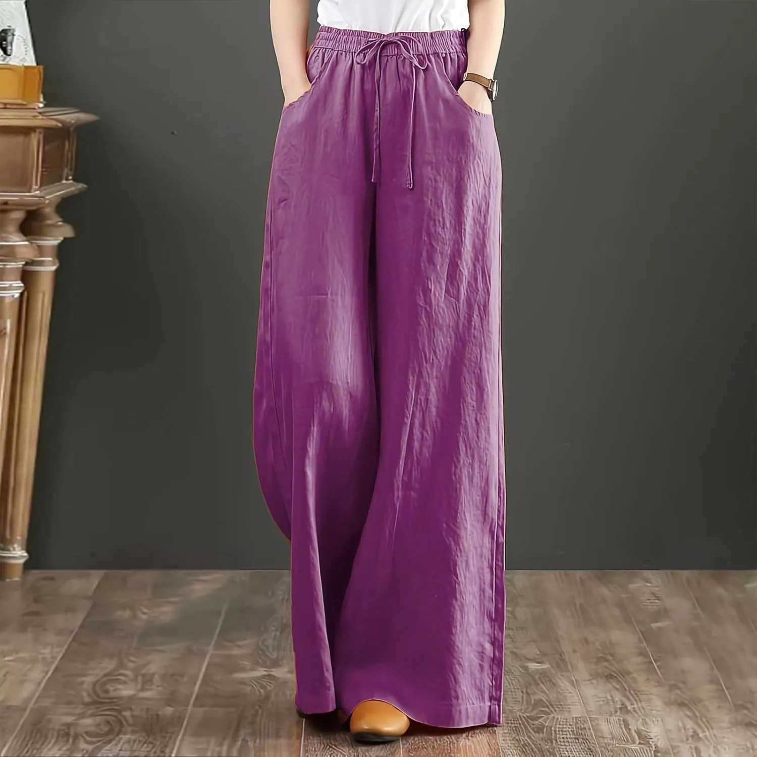 High Waisted Work Pants for Women Capri Pants for Women Capris with Pockets Women's Capri Pocket Sweatpants