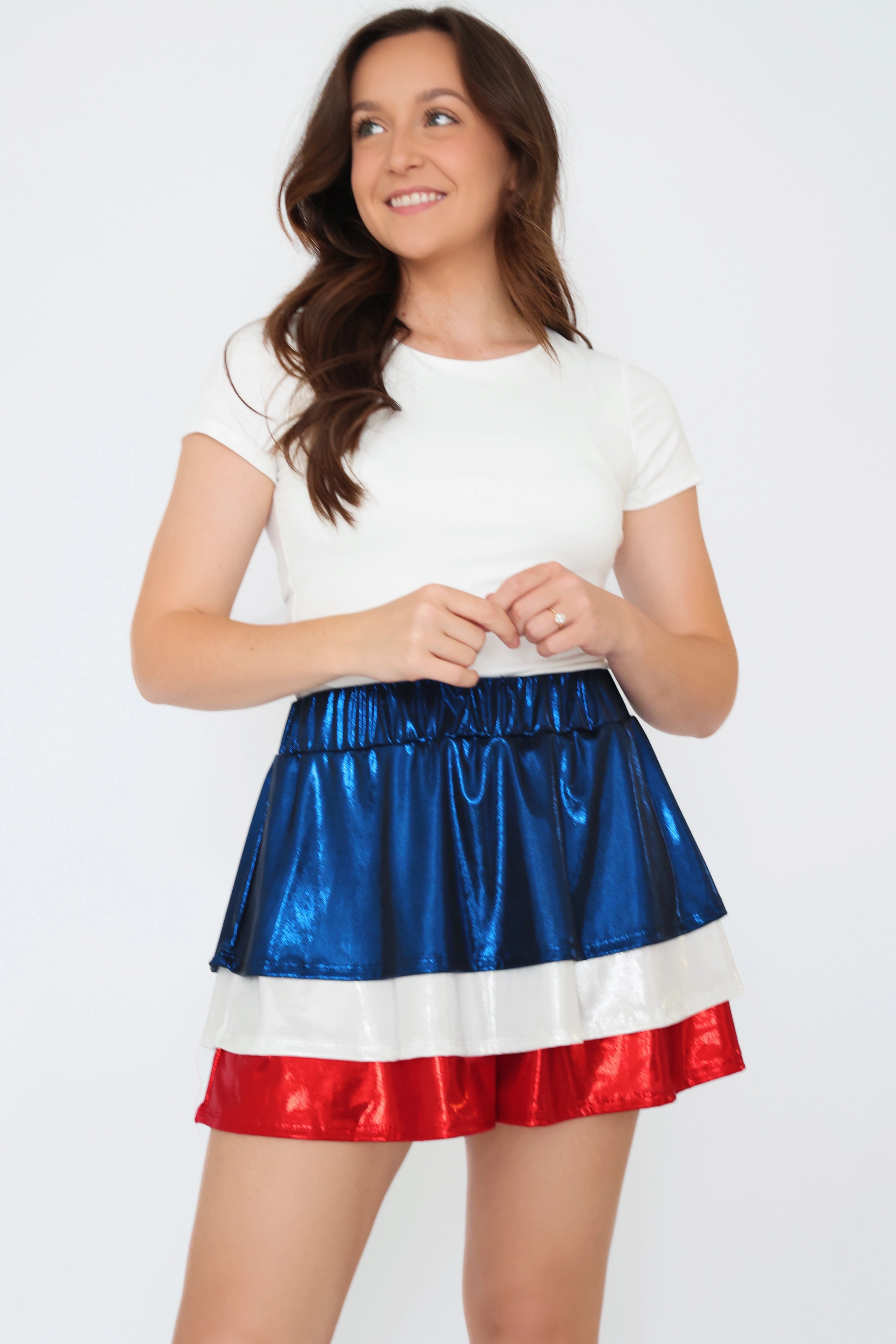 Red White And Boom Skort (FINAL SALE) Professional Wear TemperatureRegulating Fabric