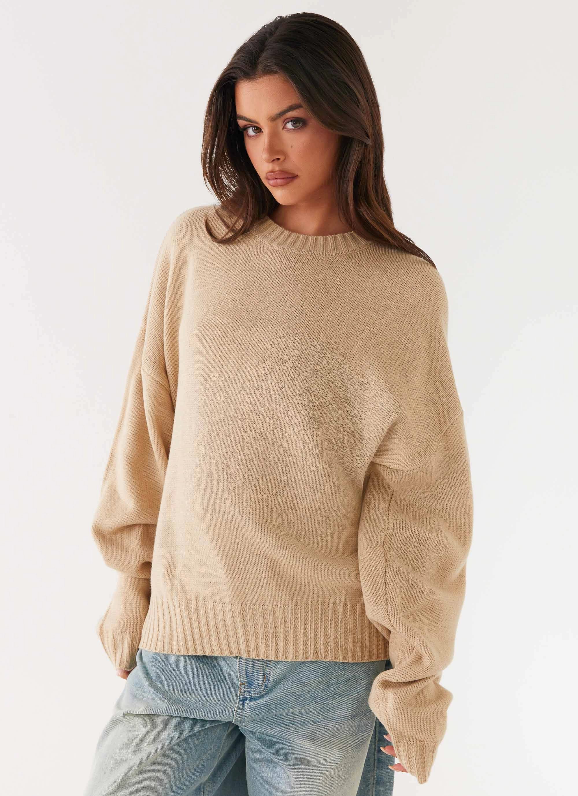 Emma Oversized Sweater - Beige UV Protection