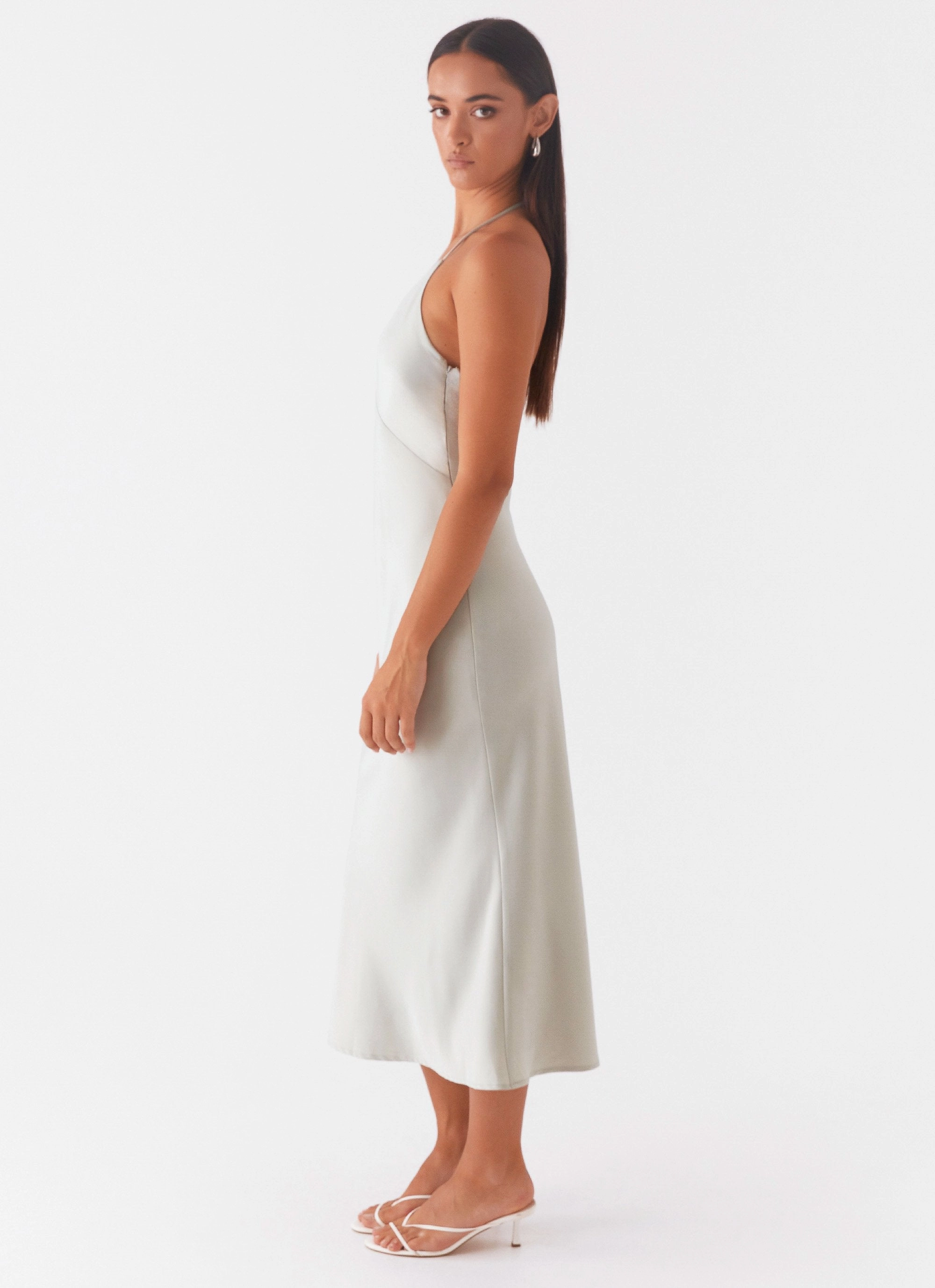 Chic Statement Linen Love High Note Midi Dress - Sage