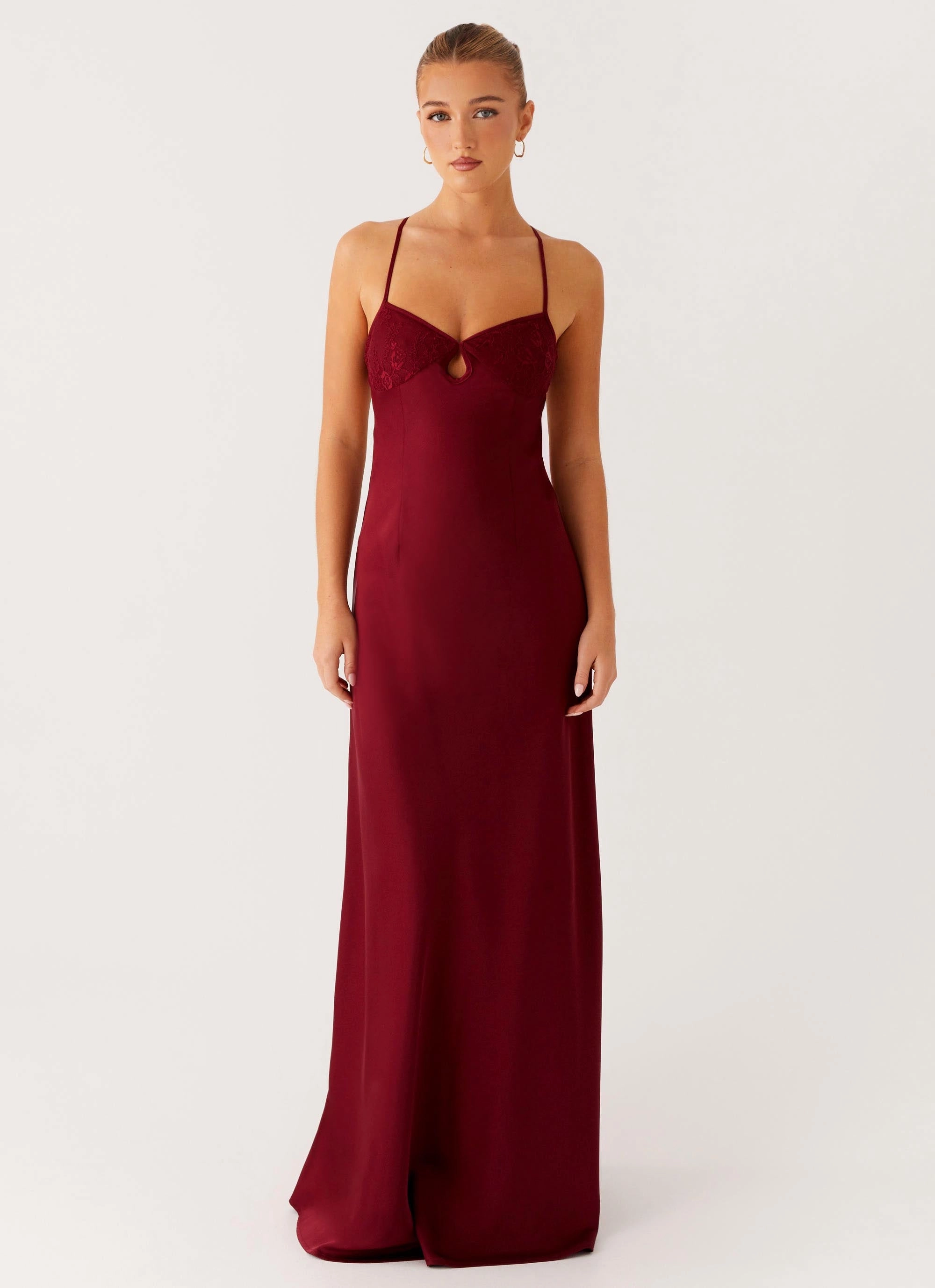Joanie Maxi Dress - Maroon Comfortable casual dress