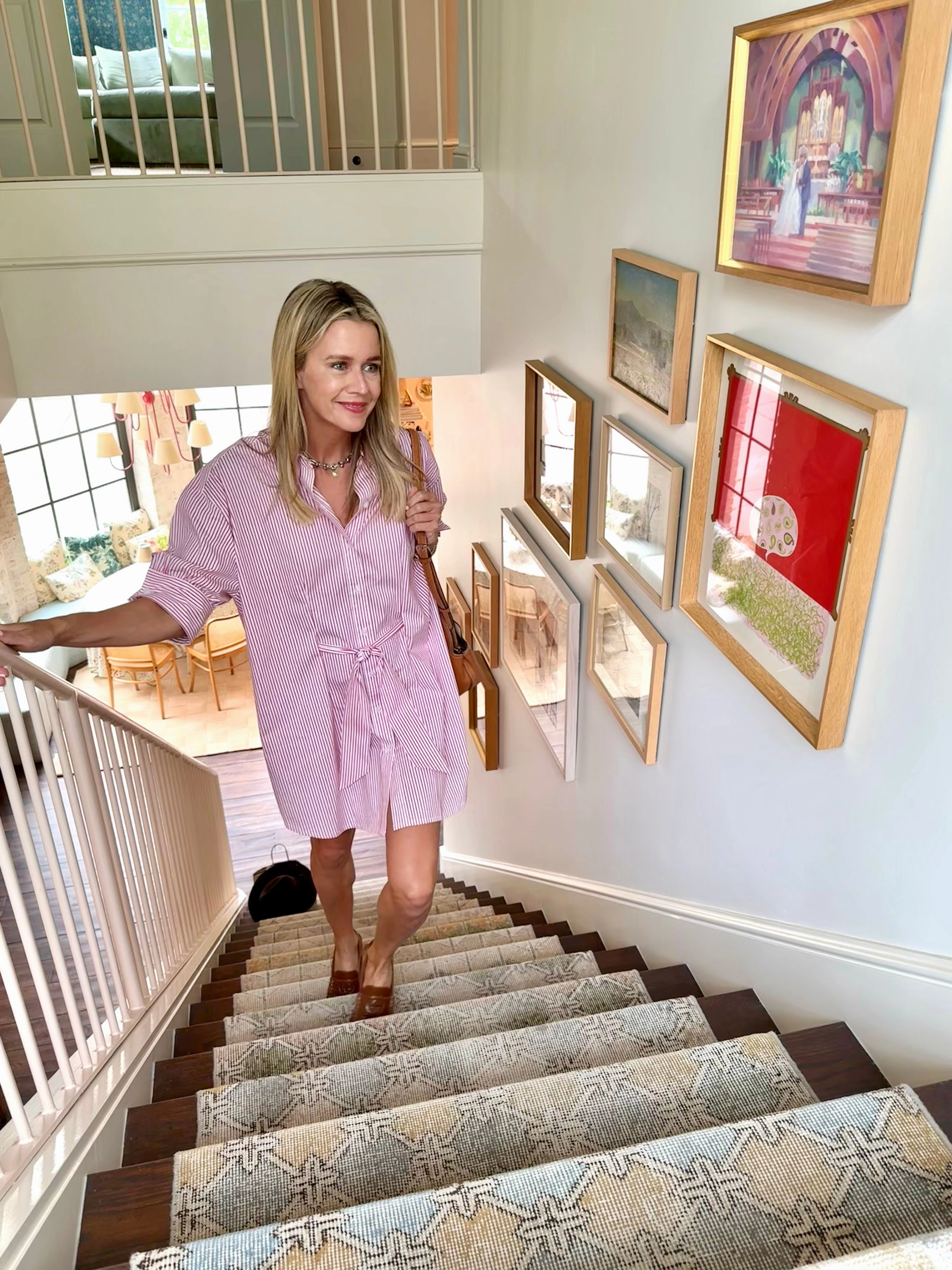 MASON'S DAUGHTER | Anna Dress, Red and White Striped Shape Retention High Rise Design