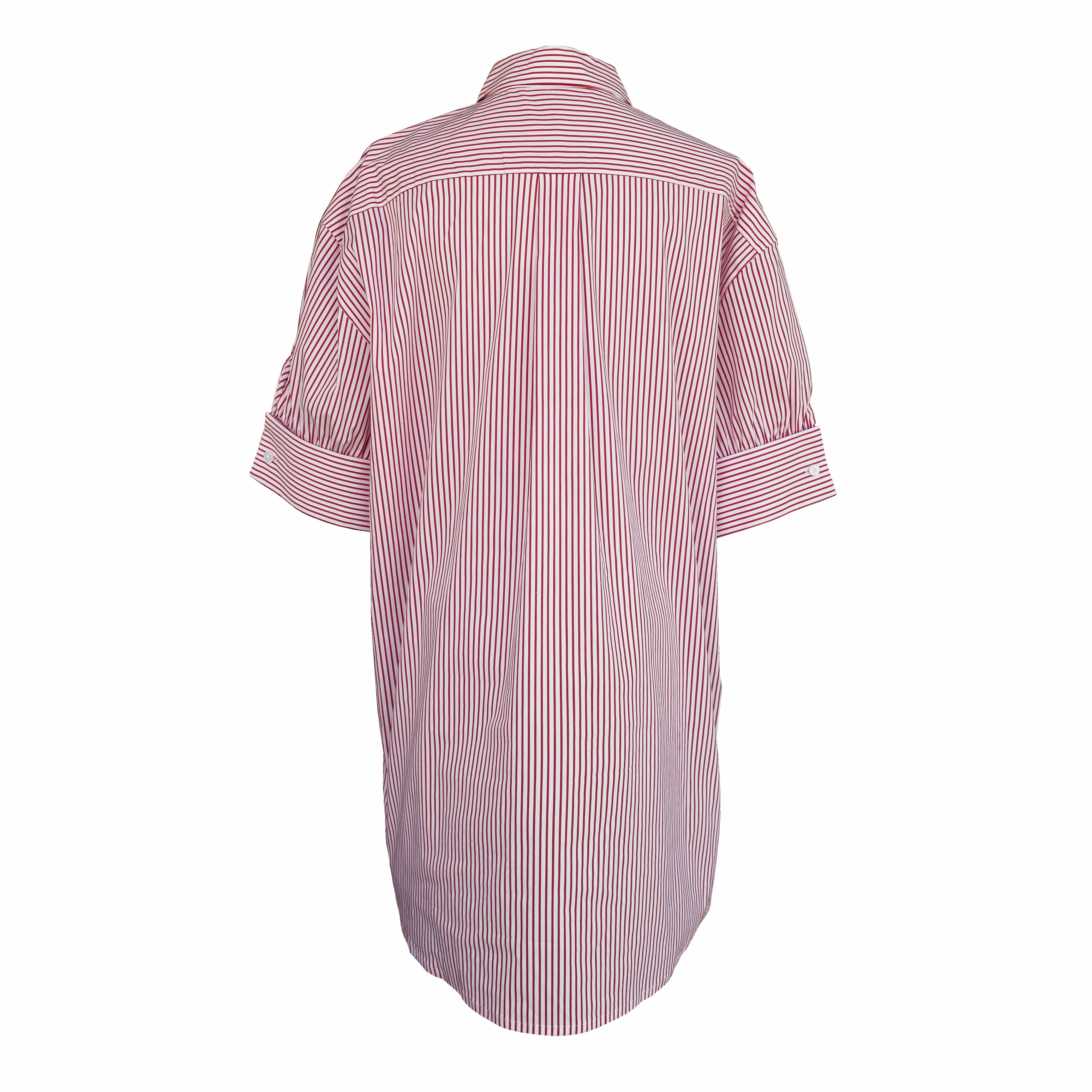 MASON'S DAUGHTER | Anna Dress, Red and White Striped Durable Seams Durable Stitching