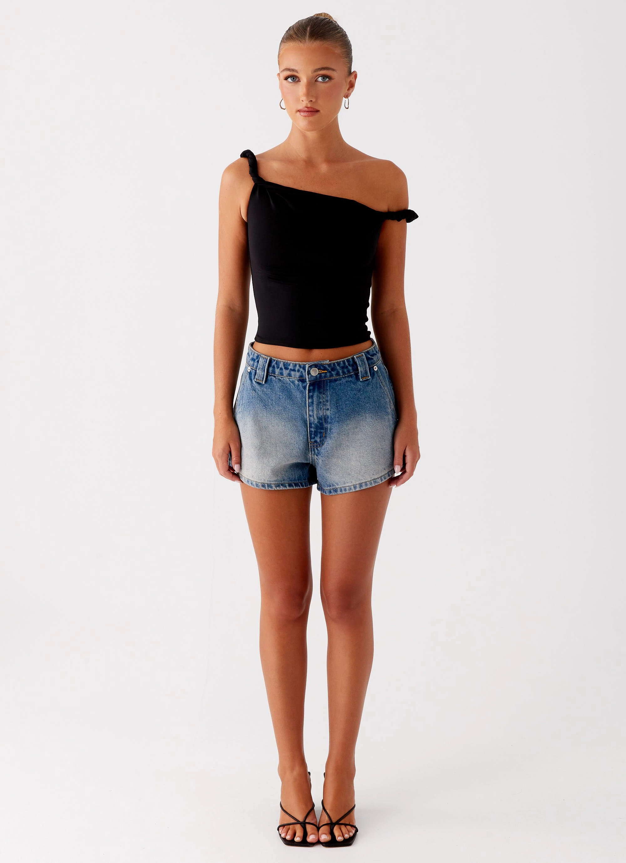 Modern Relaxed Frida Denim Shorts - Vintage Wash Blue