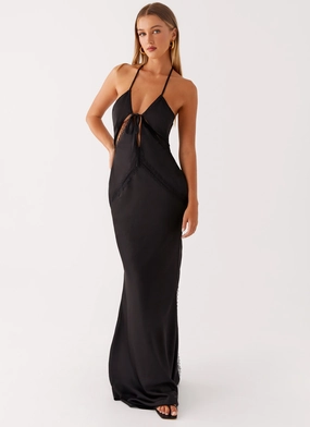 Highway Maxi Dress - Black Sleek Feel ReversibleStyle
