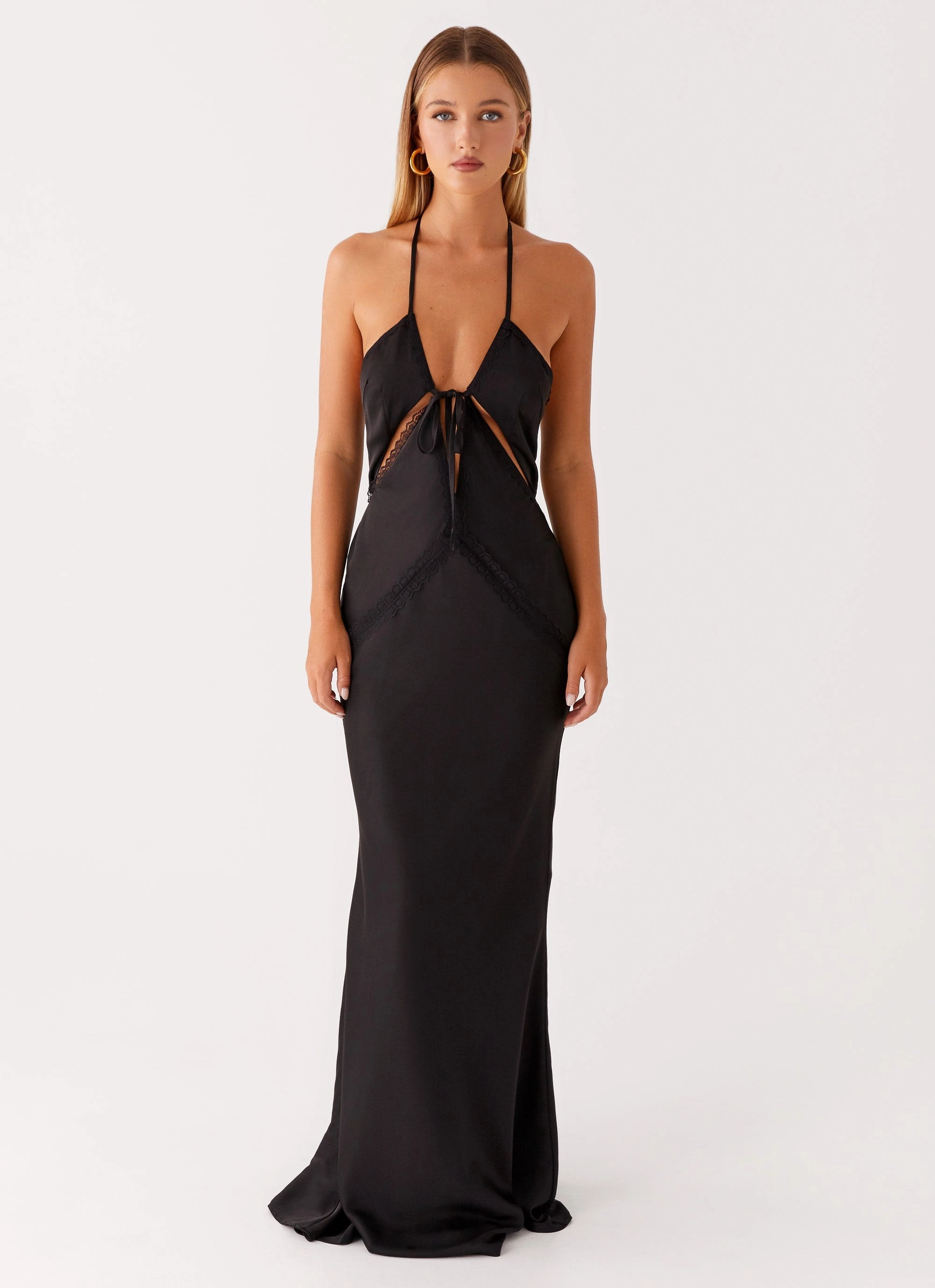 Highway Maxi Dress - Black Smocked-Detail Graceful Ease