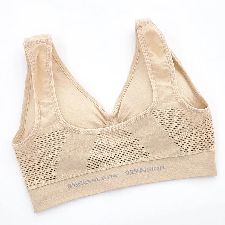 Hollow Out Padded Sports Bra