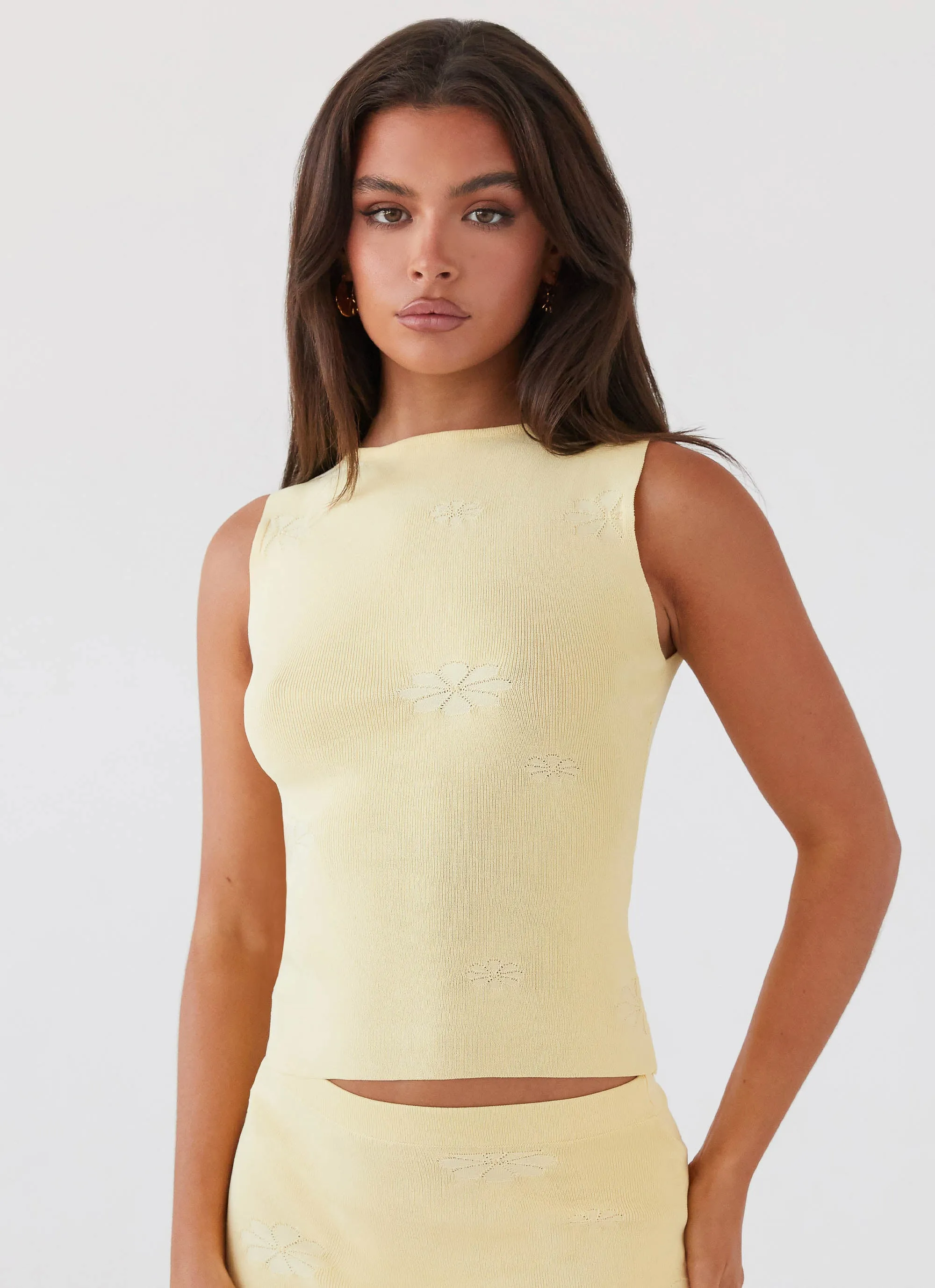 LightweightDesign Holly Knit Tank - Lemon