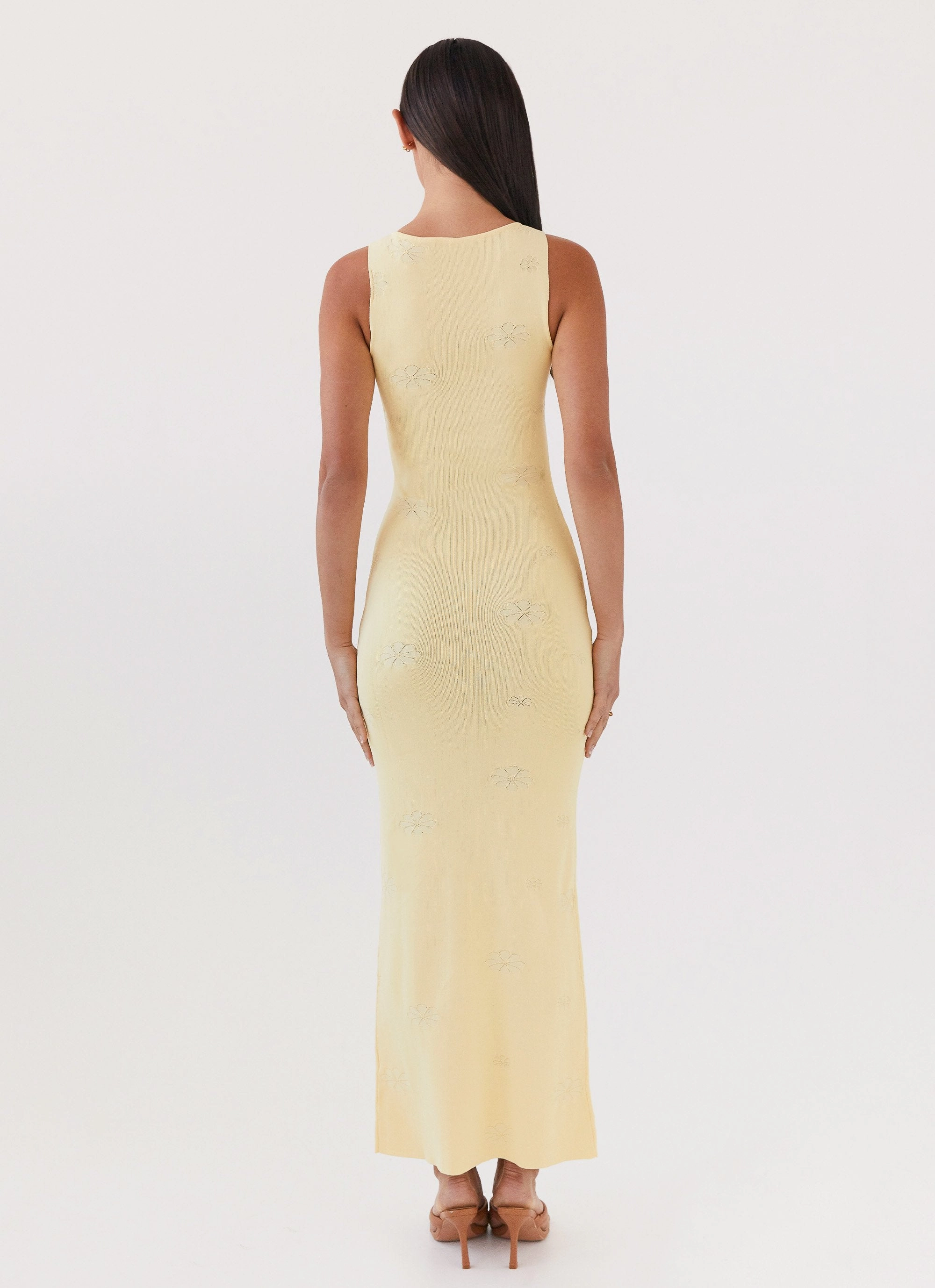 Holly Knit Maxi Dress - Yellow EcoFriendlyDye Sophisticated Look