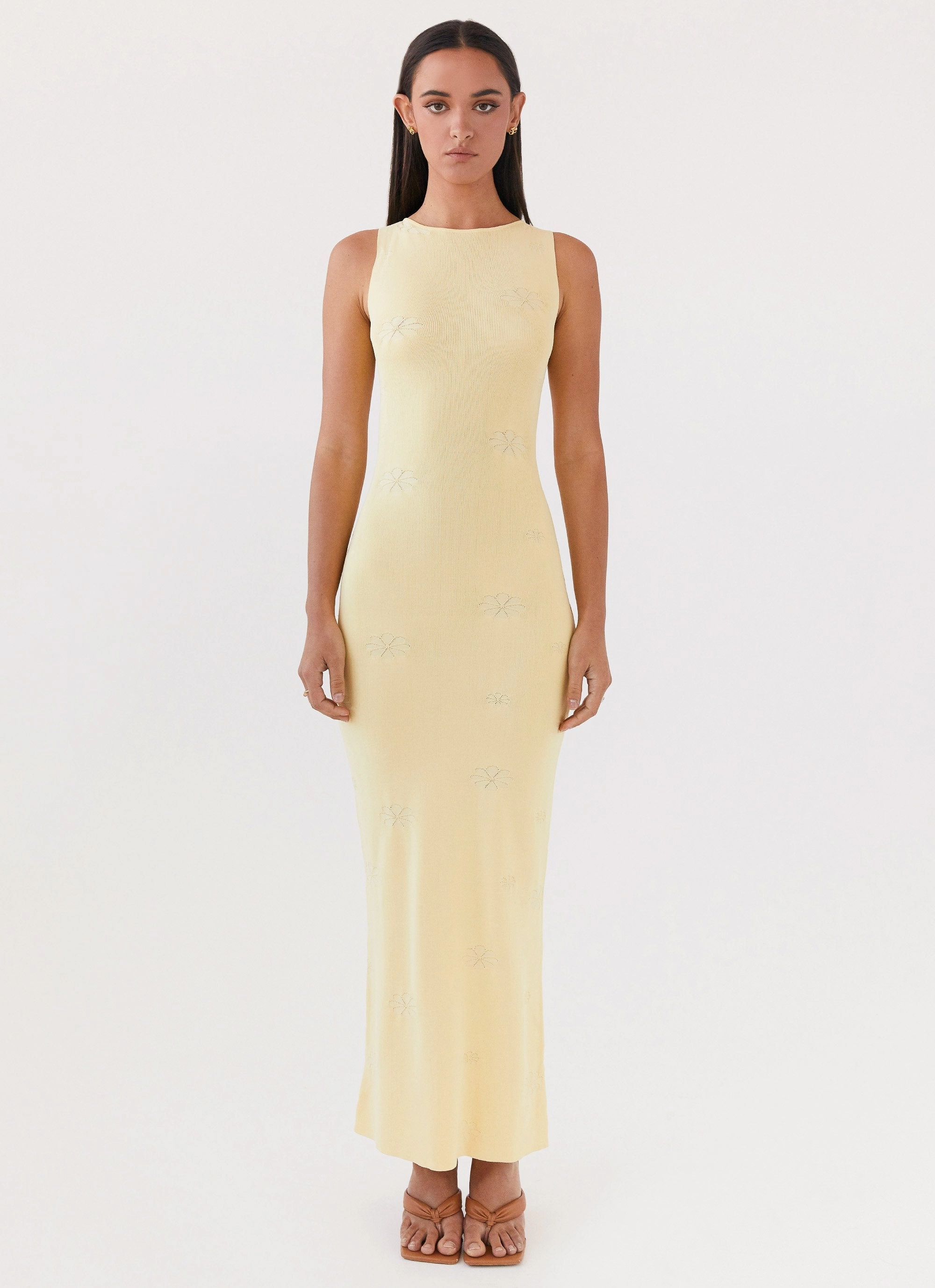 Holly Knit Maxi Dress - Yellow Chic Ensemble