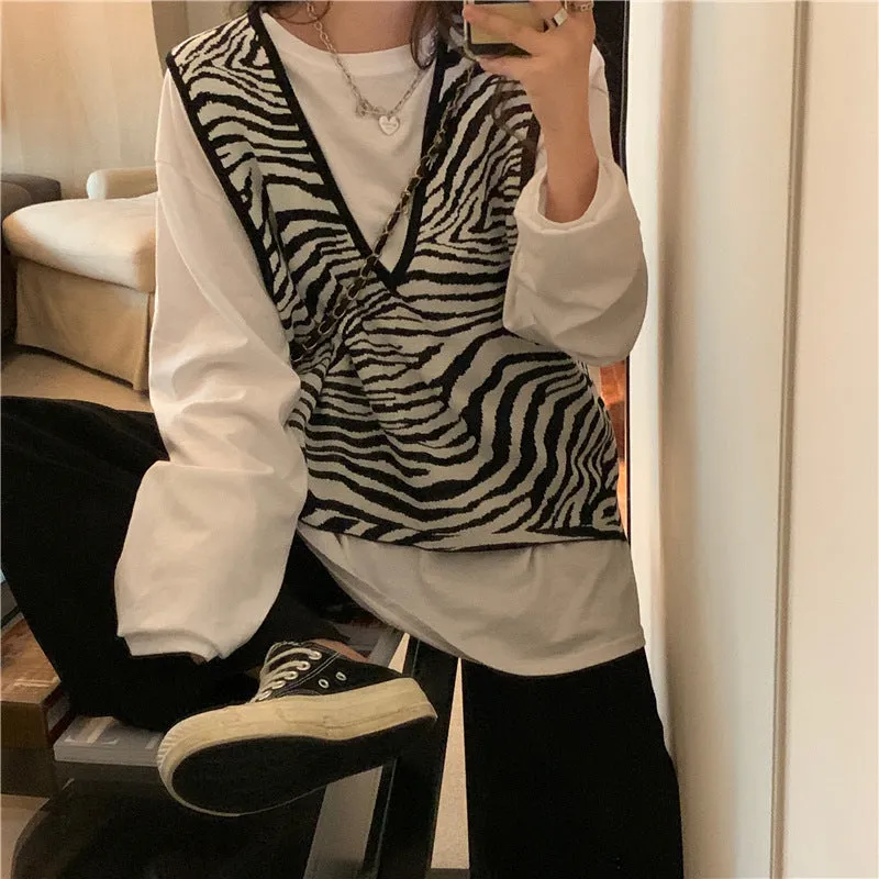 Hong Kong Vintage Tank Top Vest Women Outdoor Trendy V-Neck Tops Outerwear