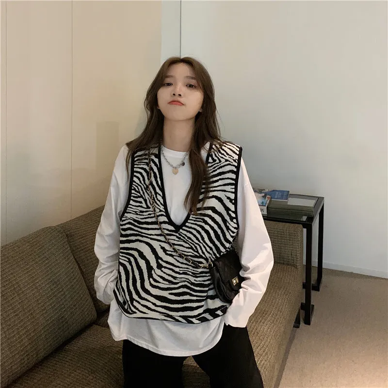 Hong Kong Vintage Tank Top Vest Women Outdoor Trendy V-Neck Tops Outerwear