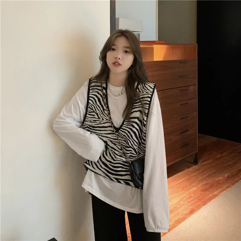 Hong Kong Vintage Tank Top Vest Women Outdoor Trendy V-Neck Tops Outerwear