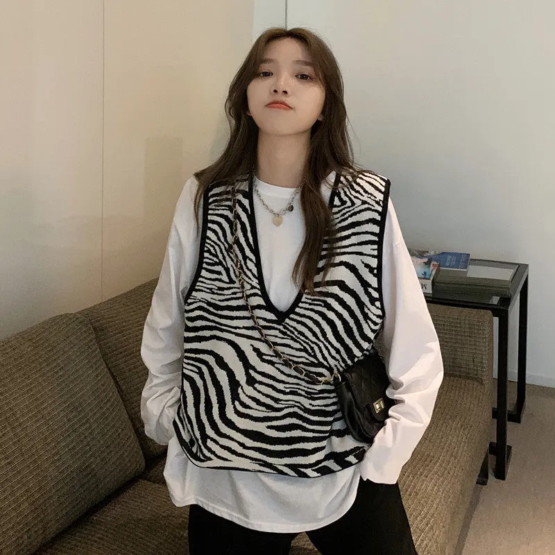 Hong Kong Vintage Tank Top Vest Women Outdoor Trendy V-Neck Tops Outerwear