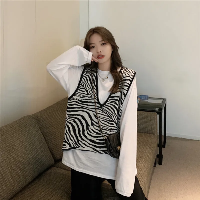 Hong Kong Vintage Tank Top Vest Women Outdoor Trendy V-Neck Tops Outerwear
