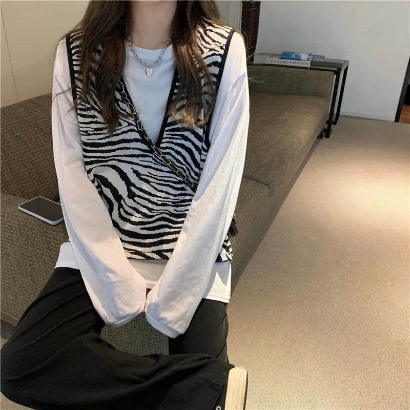 Hong Kong Vintage Tank Top Vest Women Outdoor Trendy V-Neck Tops Outerwear
