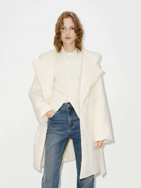 Hood Quilted Jacket with Belted Hood Quilted Jacket with Belted