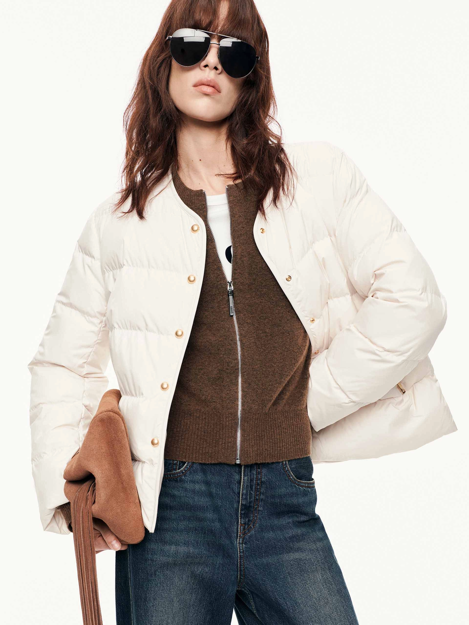 Hooded Layered Down Jacket