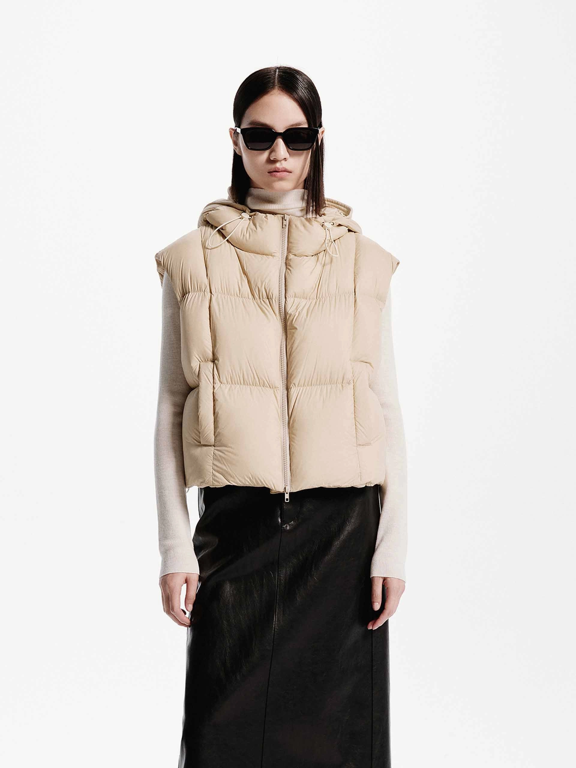 Hooded Quilted Puffer Vest