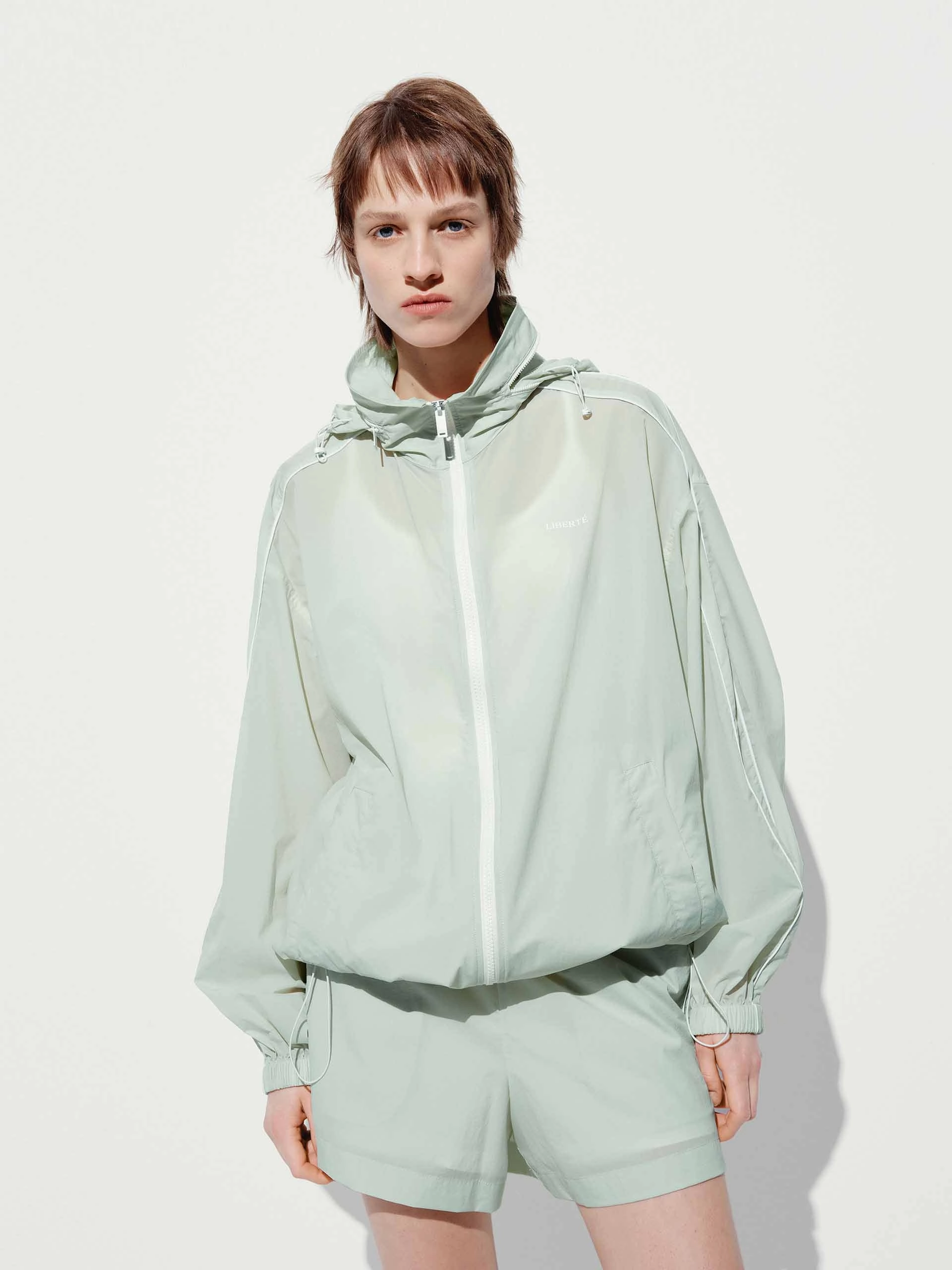 Hooded Zipper Loose Coat