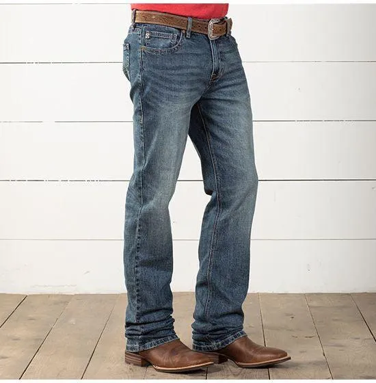 Hooey by Rock & Roll Cowboy Men's Reflex Double Barrel Relaxed Fit Stackable Bootcut Jean MTB1805
