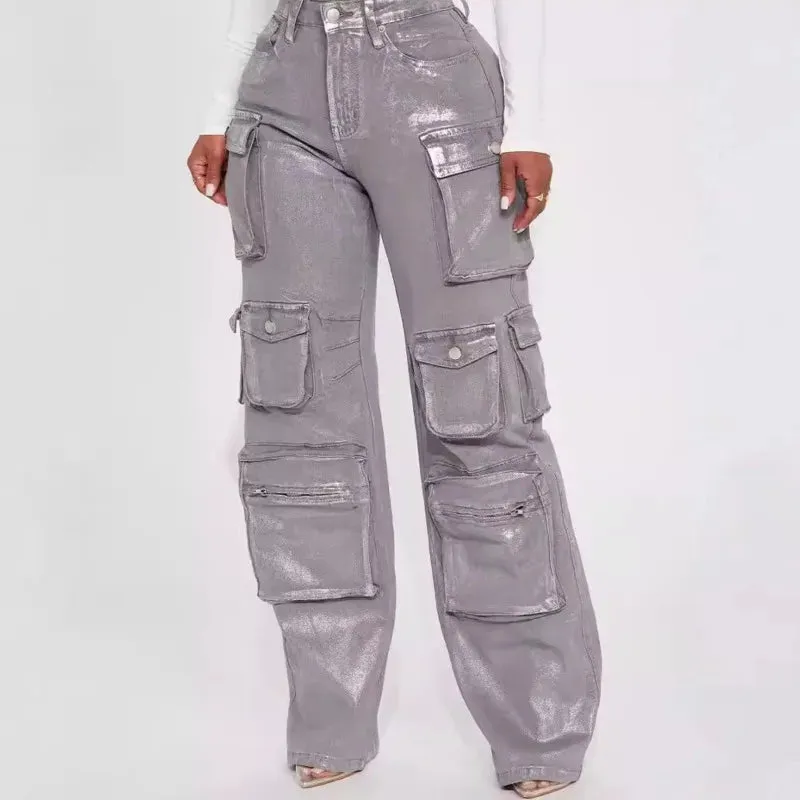 Hot Silver Denim Jeans